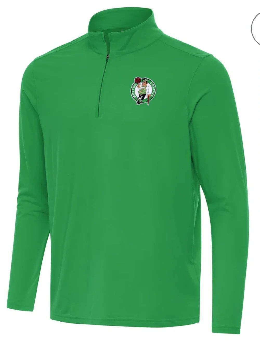 Boston Celtics Kelly Green Quarter-Zip Pullover size large NWT